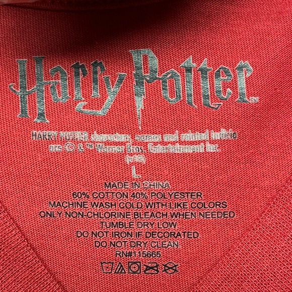 NEW Men's Harry Potter Graphic T-Shirt size L Red - Picture 4 of 6